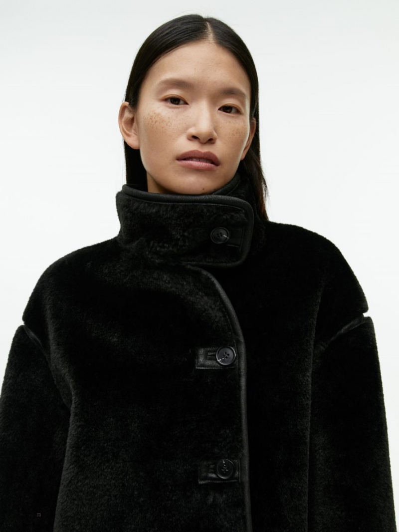 Geaca Arket Faux Fur Dama Negrii | Romania-FPRT65094