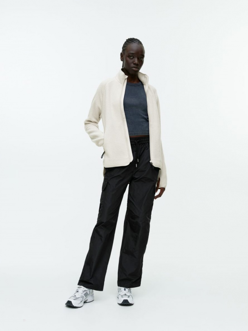 Geaca Arket Fleece Zip Dama Albi | Romania-BLMQ09647