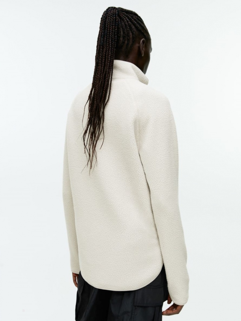 Geaca Arket Fleece Zip Dama Albi | Romania-BLMQ09647