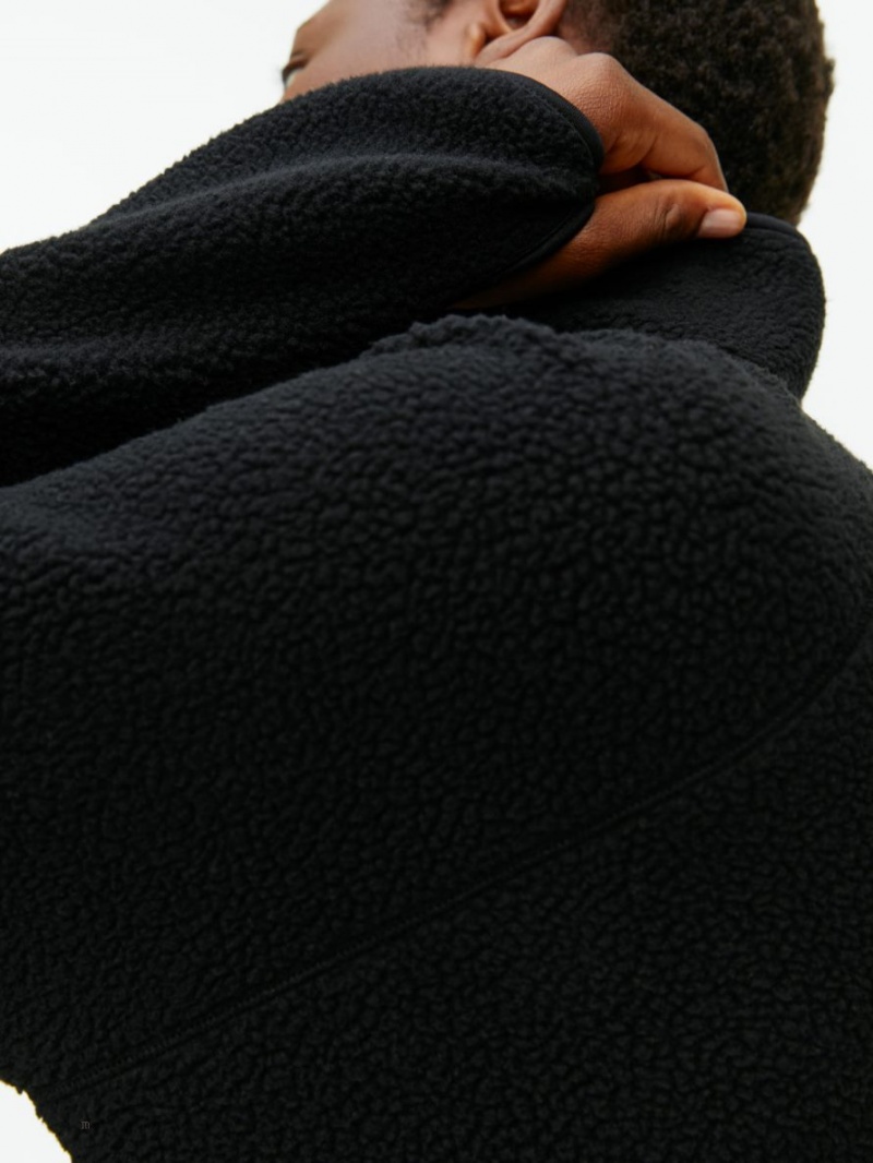 Geaca Arket Fleece Zip Dama Negrii | Romania-ACOM07295