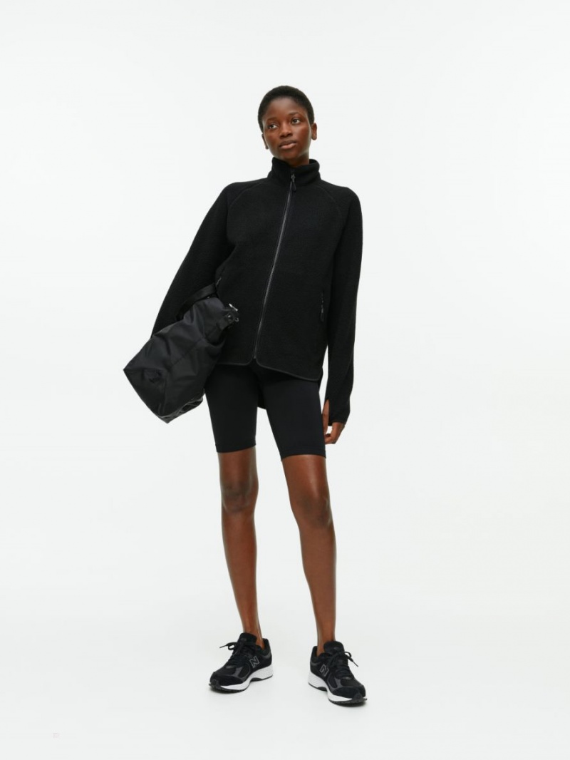 Geaca Arket Fleece Zip Dama Negrii | Romania-ACOM07295