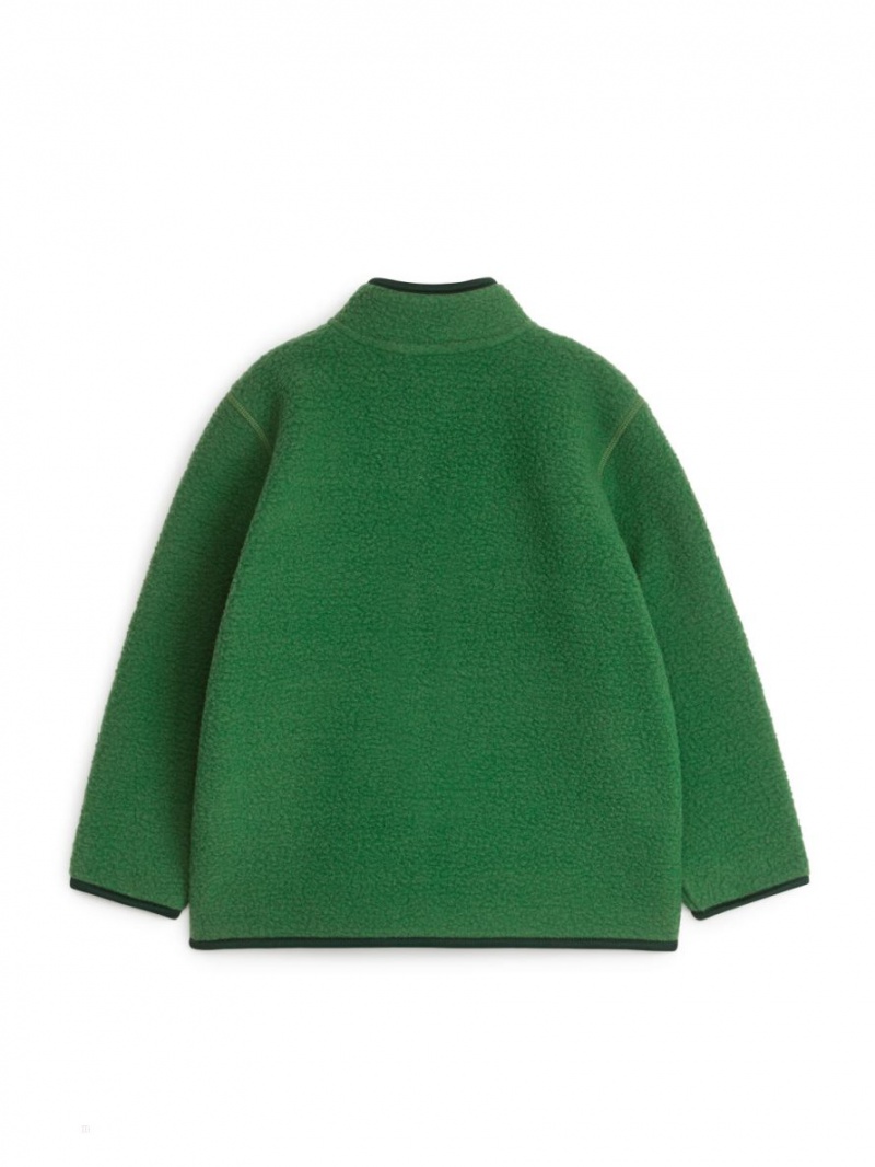 Geaca Arket Fleece Zip Fete Verzi Verzi Inchis | Romania-FHDE72406