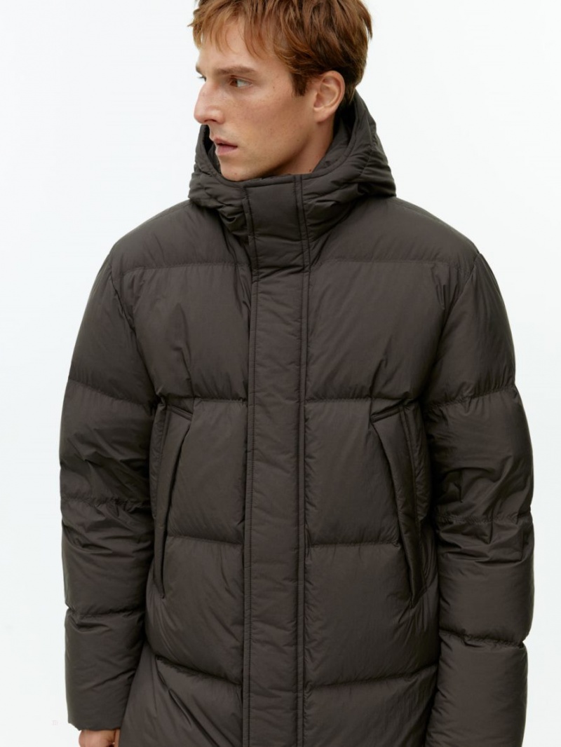 Geaca Arket Long Down Puffer Barbati Maro Inchis | Romania-KPHX40961