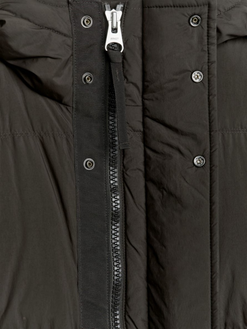 Geaca Arket Long Down Puffer Barbati Maro Inchis | Romania-KPHX40961