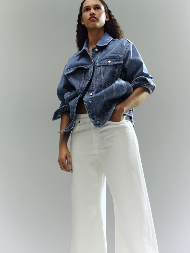 Geaca Arket Oversized Denim Dama Albastri | Romania-SAOF94678