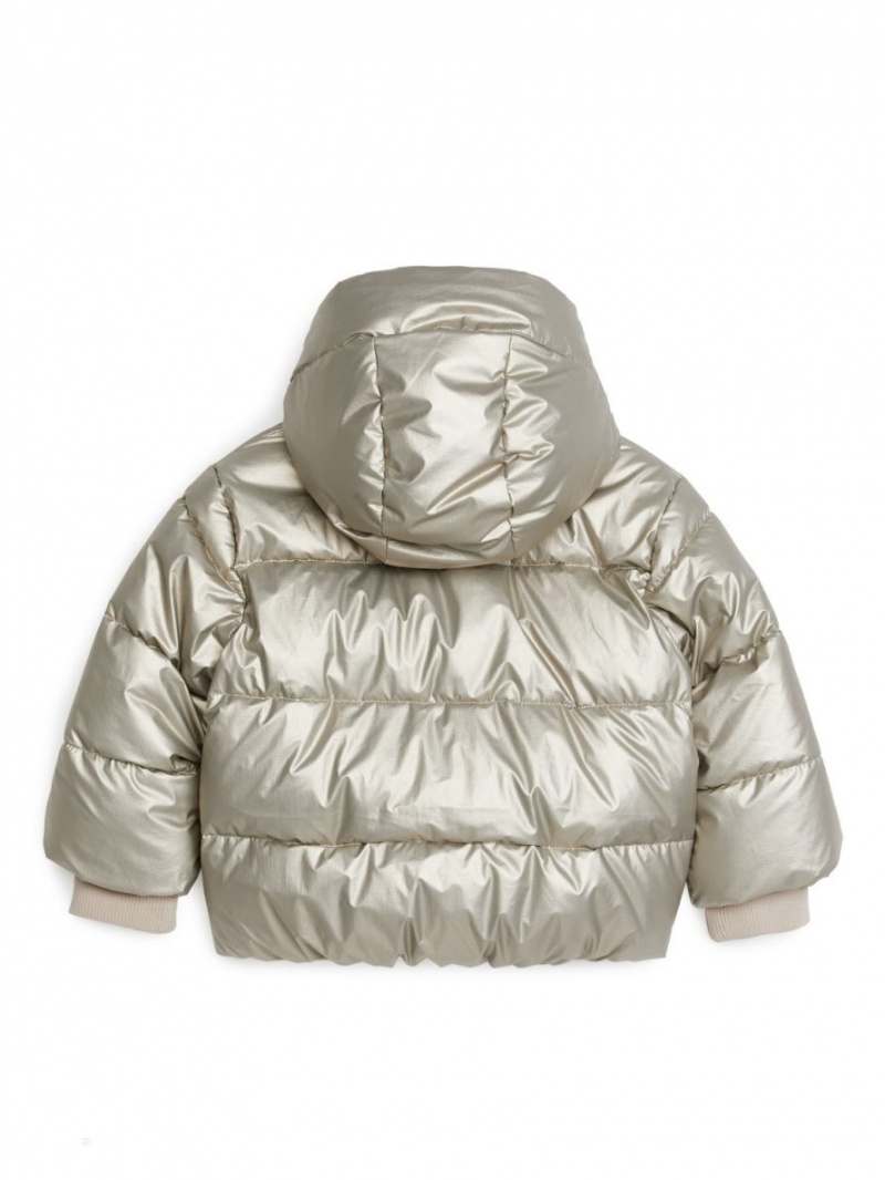 Geaca Arket Puffer Fete Argintii | Romania-JDPN15749