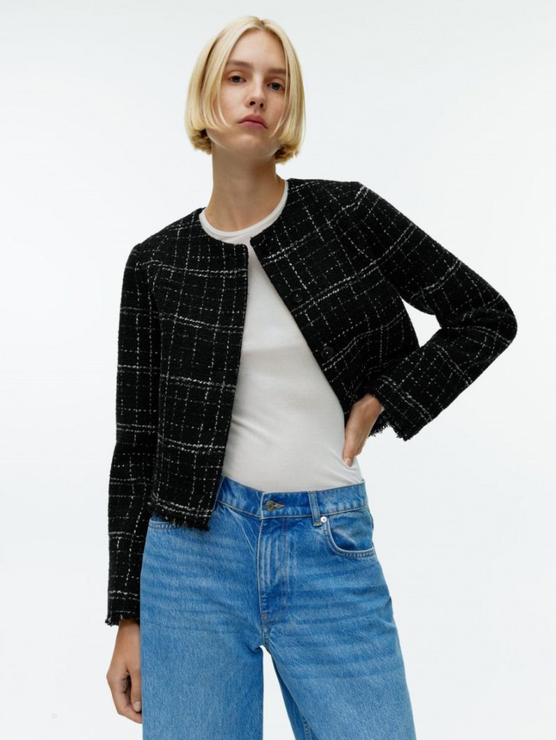 Geaca Arket Tweed Dama Negrii | Romania-JVXI71490