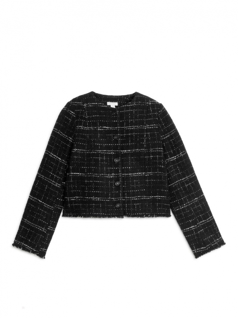 Geaca Arket Tweed Dama Negrii | Romania-JVXI71490