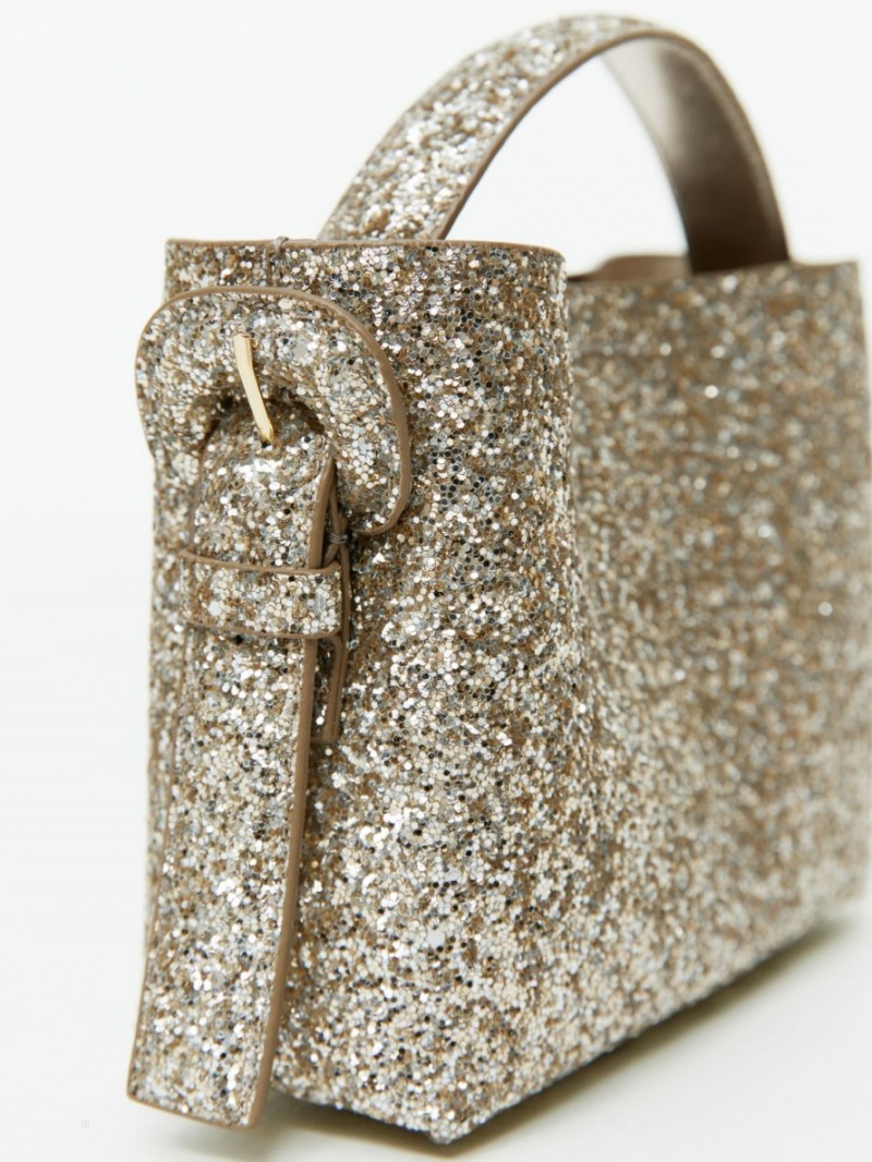 Geanta Crossbody Arket Glitter Dama Argintii Aurii | Romania-FOCA86523