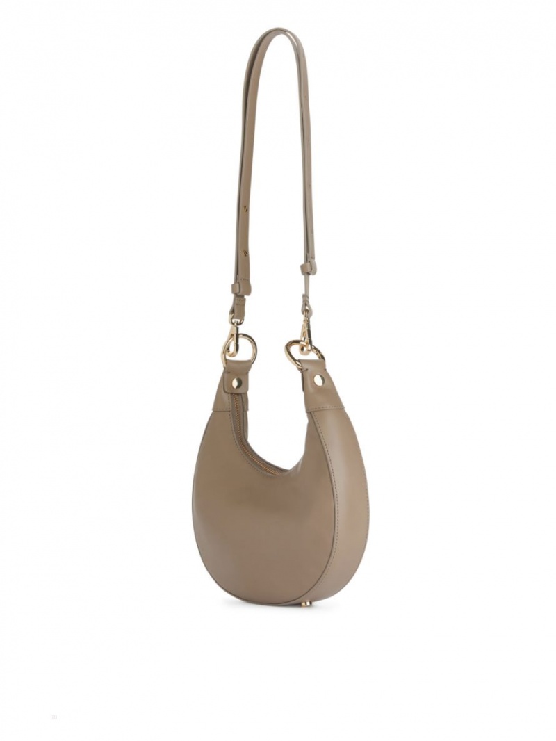Geanta Crossbody Arket Half Moon Piele Dama Bej | Romania-PRHN76450