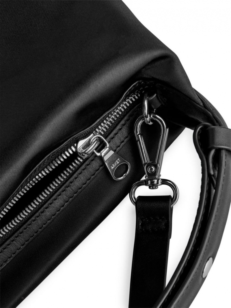 Geanta Crossbody Arket Piele-Detailed Dama Negrii | Romania-FBPI98631