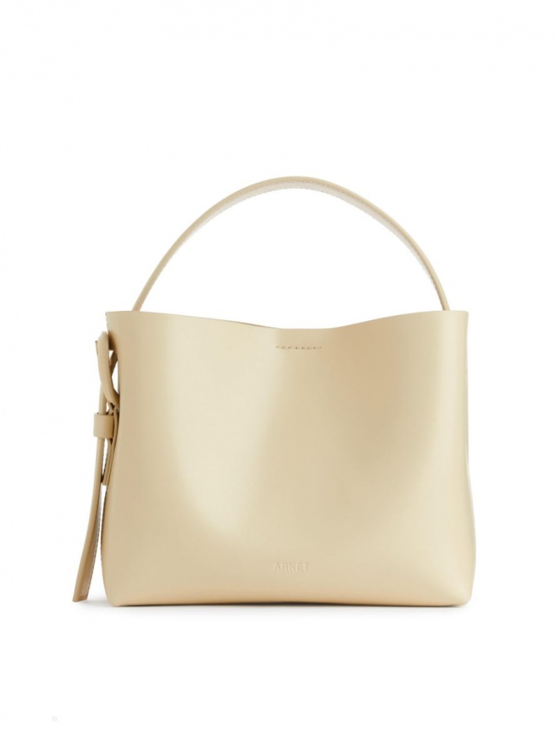 Geanta Crossbody Arket Piele Dama Bej | Romania-JTZF23604