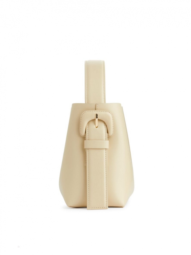 Geanta Crossbody Arket Piele Dama Bej | Romania-JTZF23604