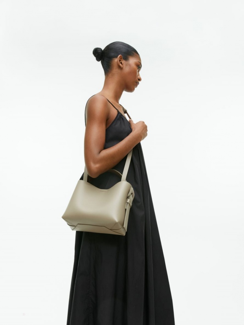Geanta Crossbody Arket Piele Dama Kaki Deschis Verzi | Romania-INUG71923