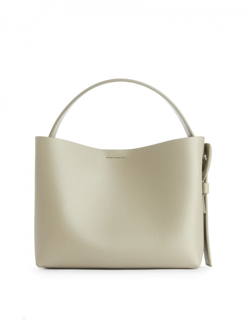 Geanta Crossbody Arket Piele Dama Kaki Deschis Verzi | Romania-INUG71923
