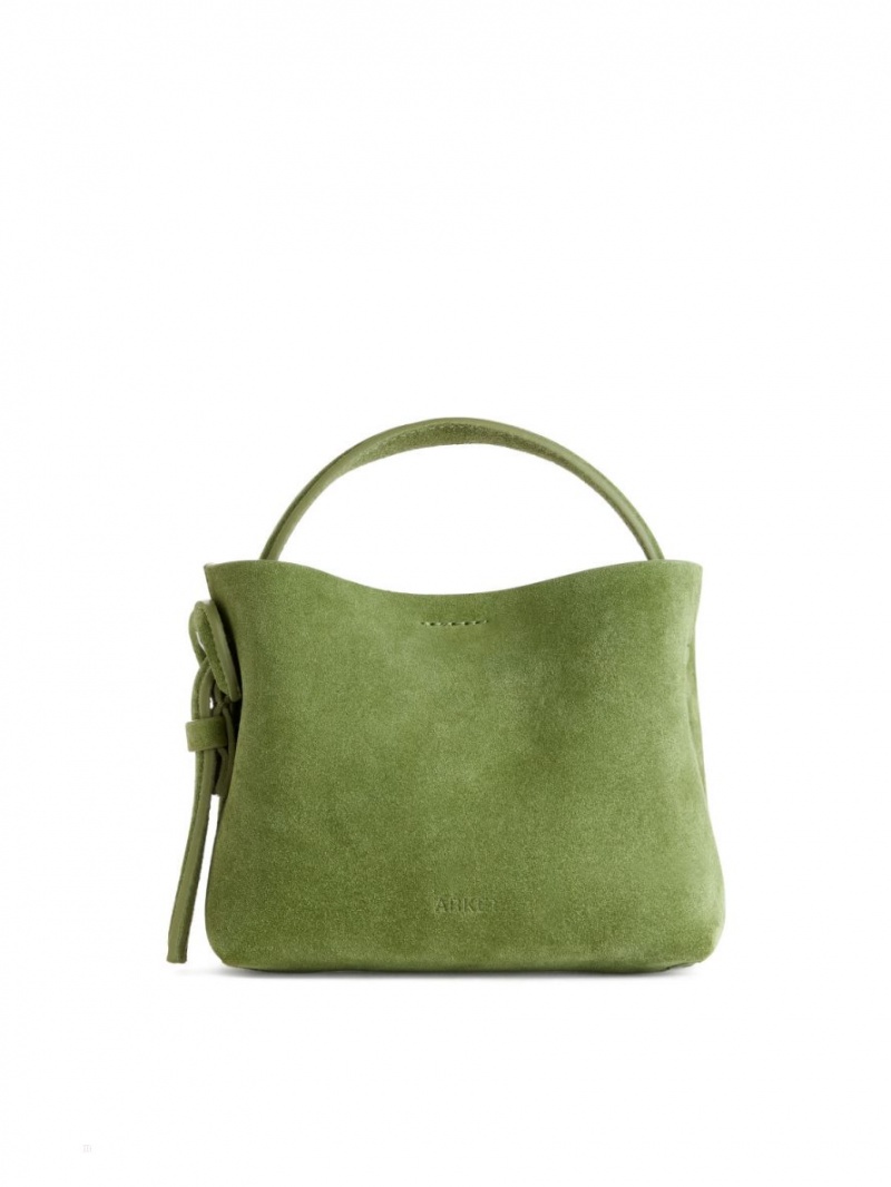 Geanta Crossbody Arket Piele Intoarsa Dama Verzi | Romania-TMCJ48069