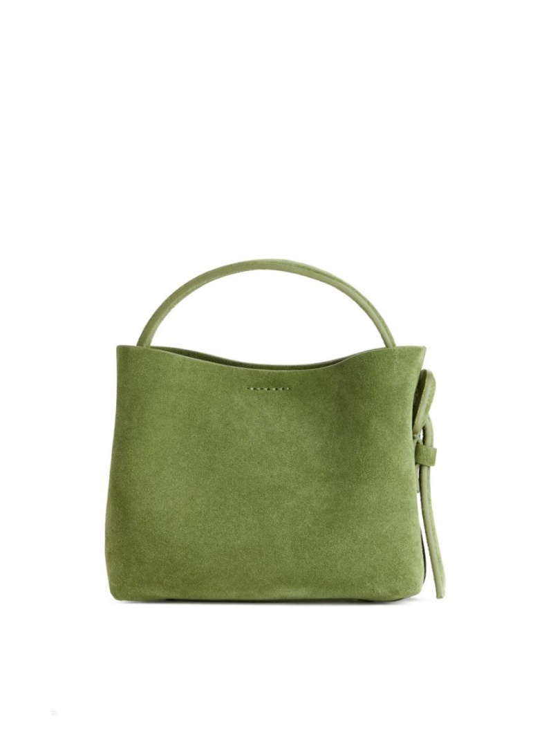 Geanta Crossbody Arket Piele Intoarsa Dama Verzi | Romania-TMCJ48069