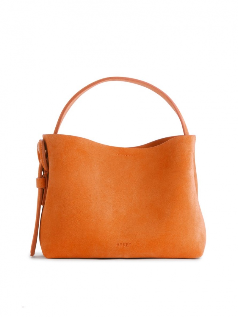 Geanta Crossbody Arket Piele Intoarsa Dama Portocalii | Romania-YBHS73465