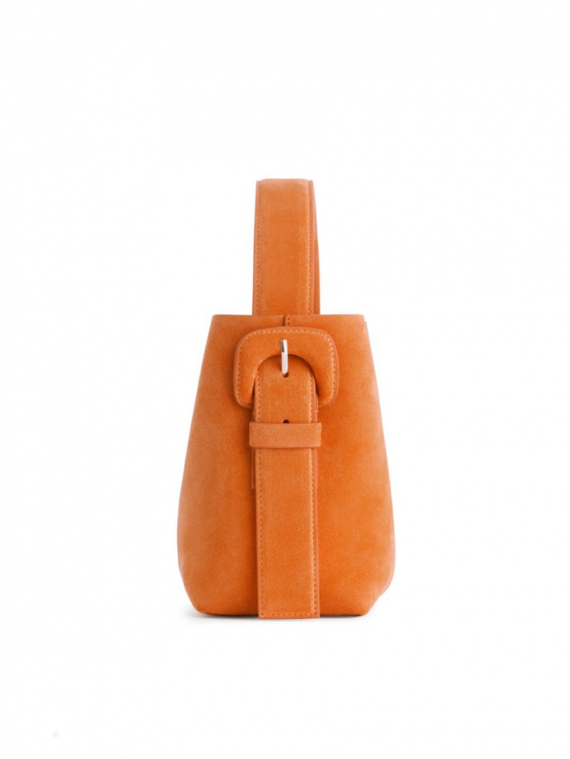 Geanta Crossbody Arket Piele Intoarsa Dama Portocalii | Romania-YBHS73465