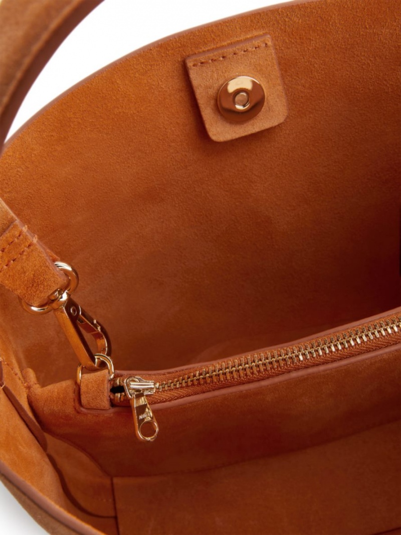 Geanta Crossbody Arket Piele Intoarsa Dama Portocalii | Romania-YBHS73465