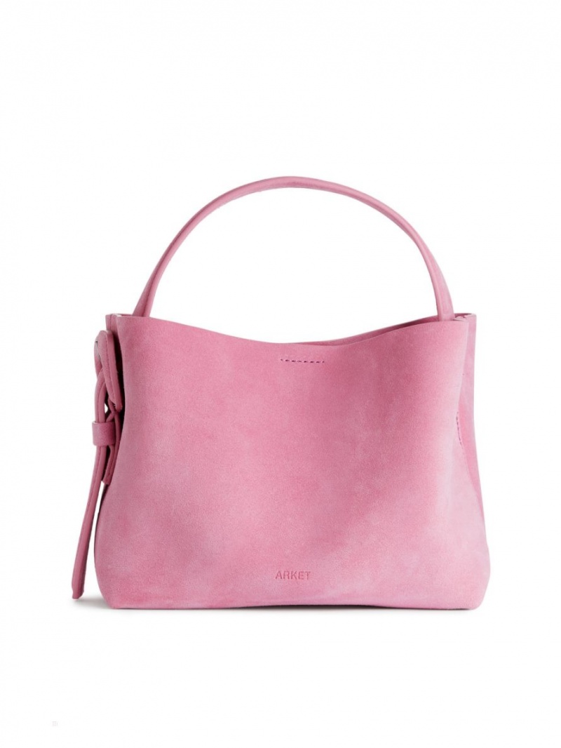 Geanta Crossbody Arket Piele Intoarsa Dama Roz | Romania-HDEV07984
