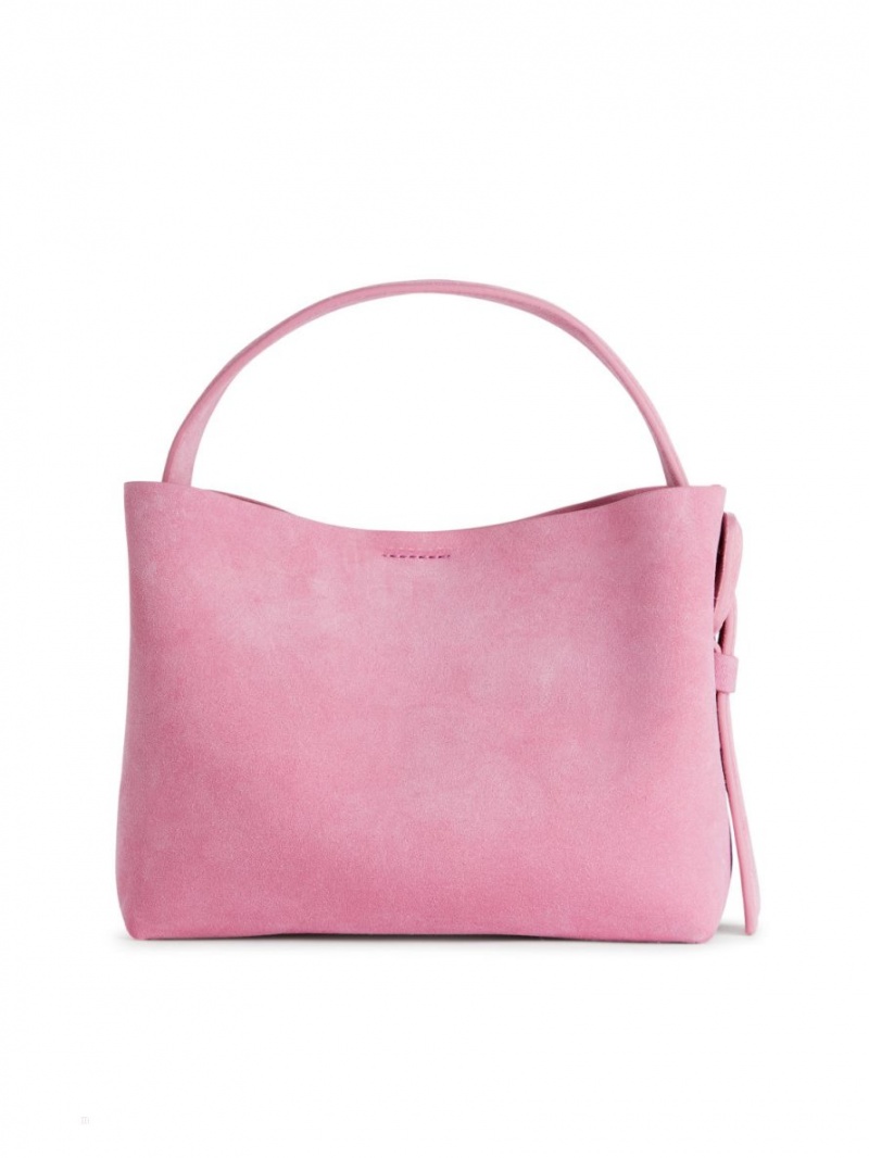Geanta Crossbody Arket Piele Intoarsa Dama Roz | Romania-HDEV07984