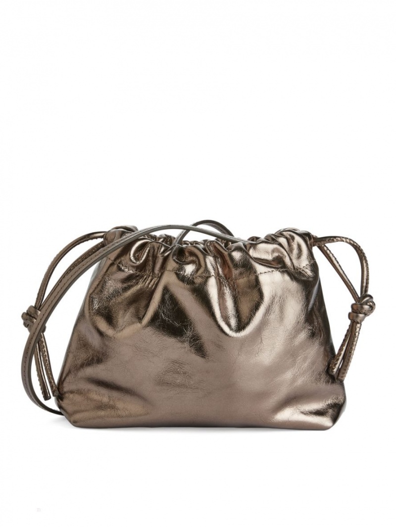 Geanta Crossbody Arket Piele Pouch Dama Maro | Romania-ZULR49580