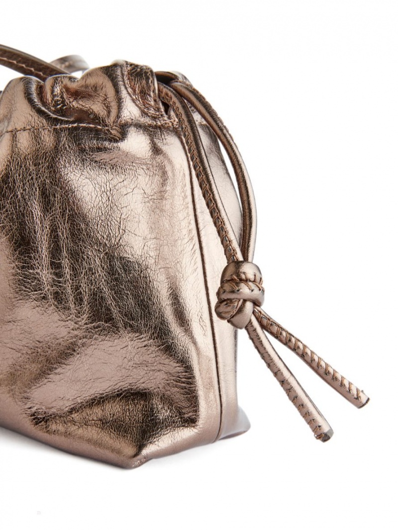 Geanta Crossbody Arket Piele Pouch Dama Maro | Romania-ZULR49580