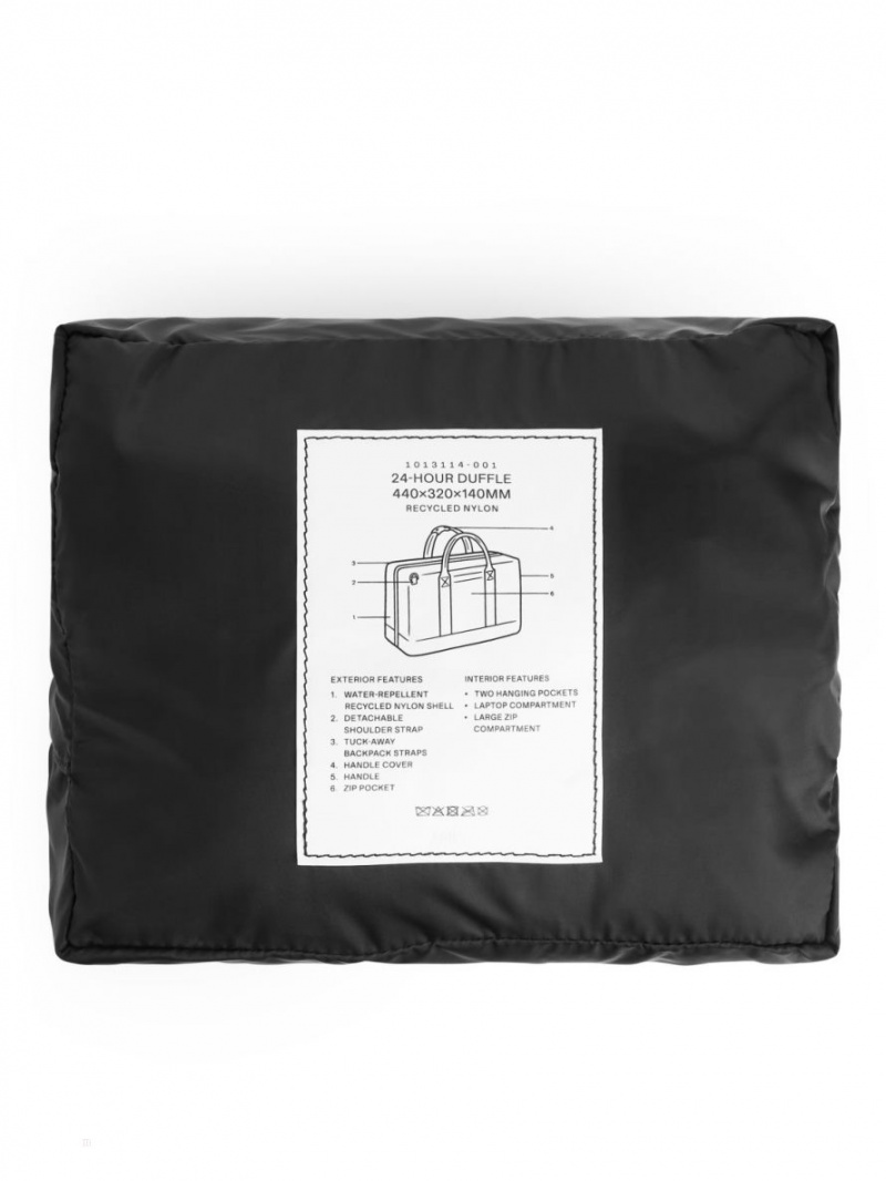 Geanta Duffle Arket 24-Hour Barbati Negrii | Romania-YDHI41382