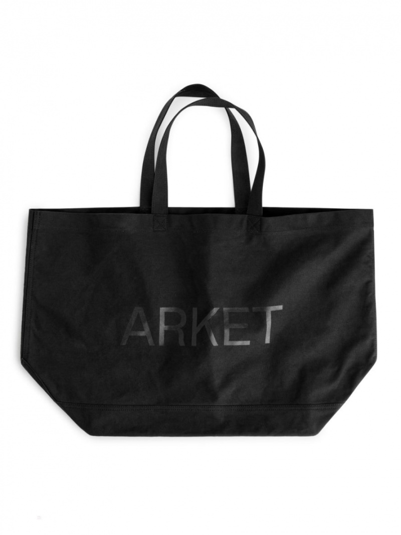 Geanta Tote Arket ARKET Oversized Panza Barbati Negrii | Romania-MPDV71803