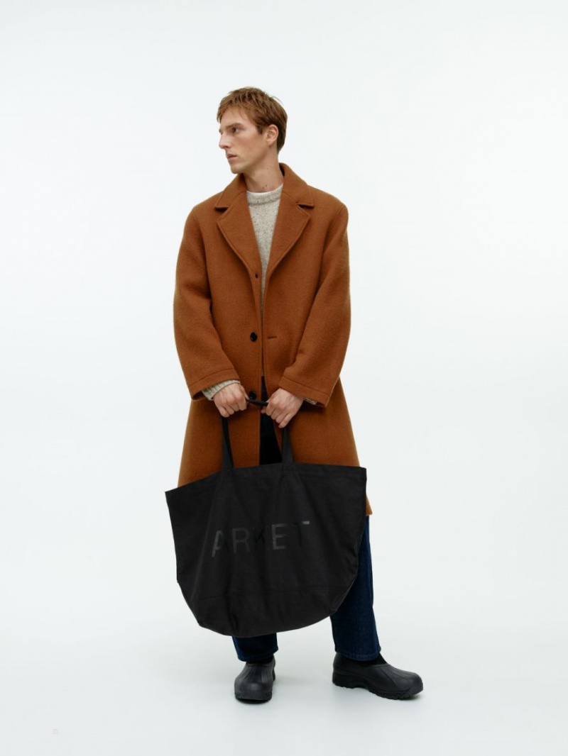 Geanta Tote Arket ARKET Oversized Panza Barbati Negrii | Romania-MPDV71803
