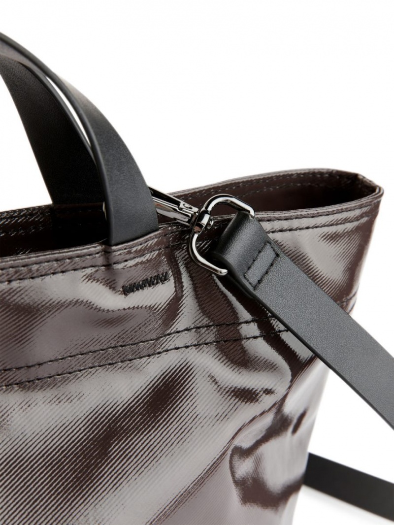 Geanta Tote Arket Coated Panza Dama Maro Inchis | Romania-PQSE02876