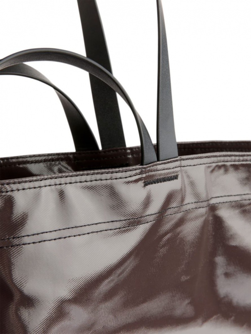 Geanta Tote Arket Coated Panza Dama Maro Inchis | Romania-RFJP31675
