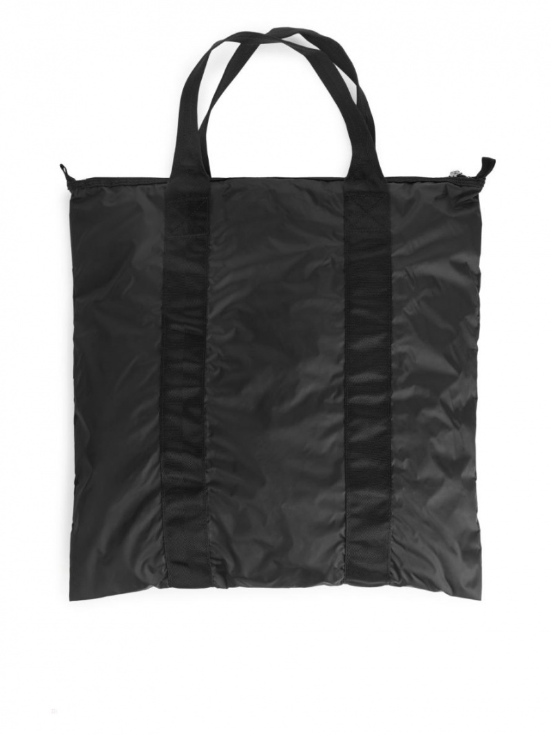 Geanta Tote Arket Packable Barbati Negrii | Romania-PMNB48265