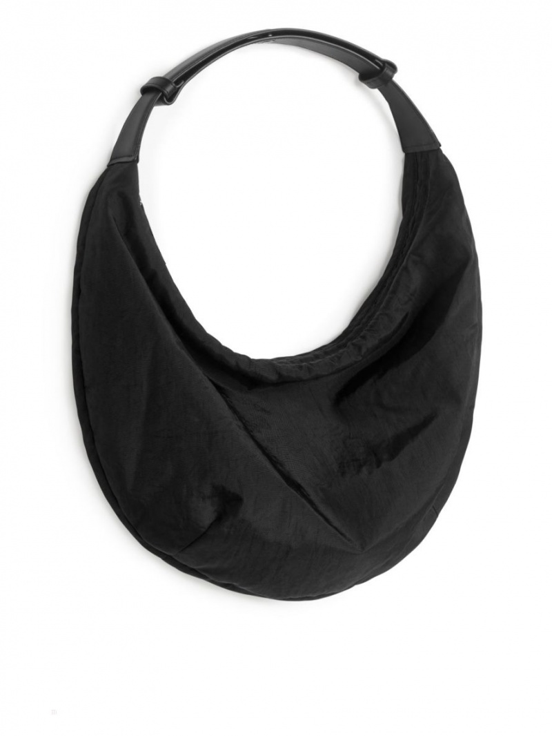 Geanta de Umar Arket Curved Nailon Dama Negrii | Romania-EAJN21489