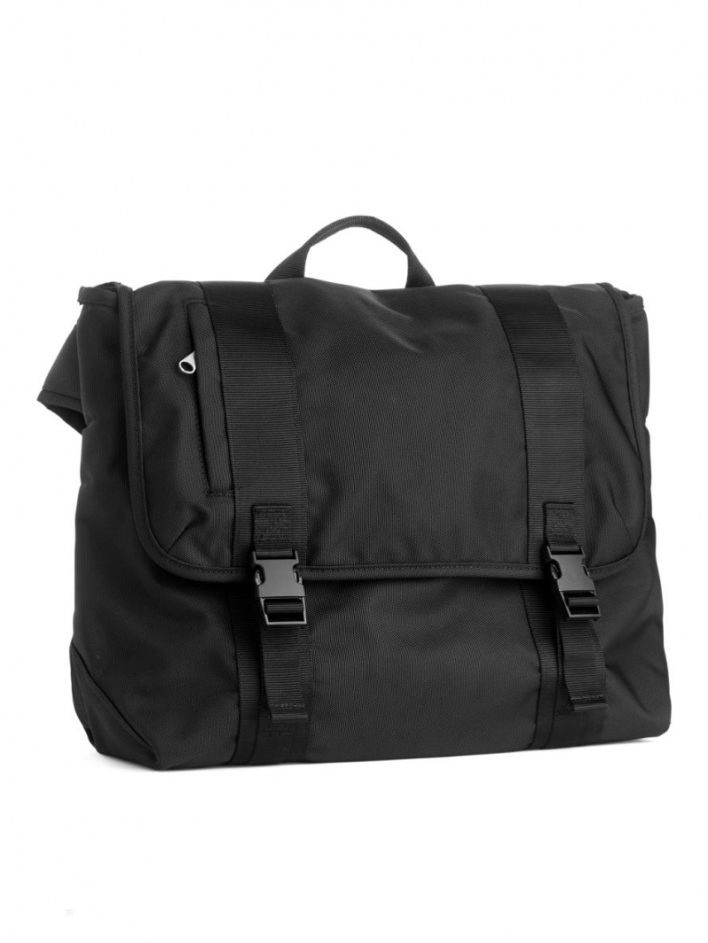 Geanta de Umar Arket Nailon Messenger Barbati Negrii | Romania-JNEO43875