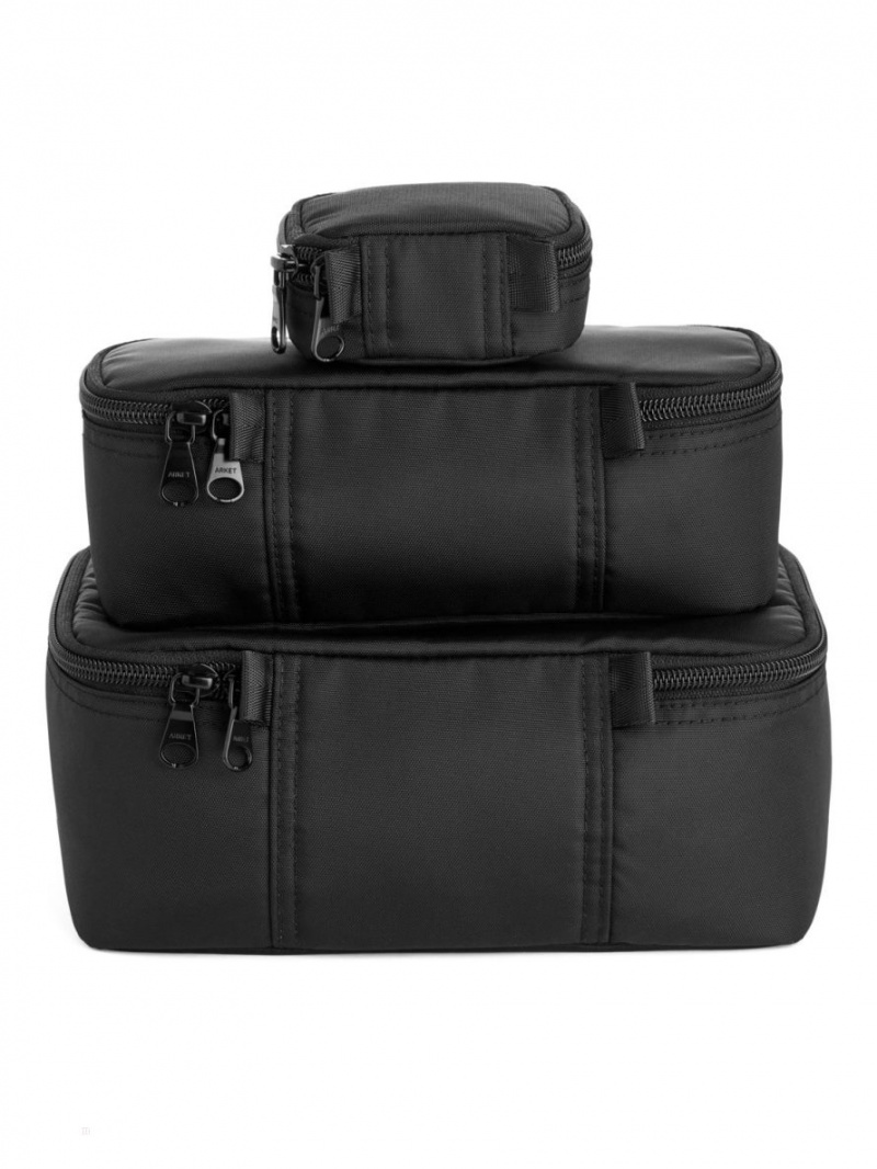 Genti De Voiaj Arket Travel Case Set of 3 Barbati Negrii | Romania-FXYP03546