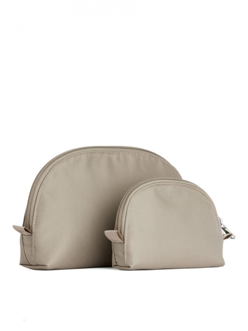 Genti De Voiaj Arket Travel Pouch Set of 2 Barbati Gri | Romania-MTLJ31478