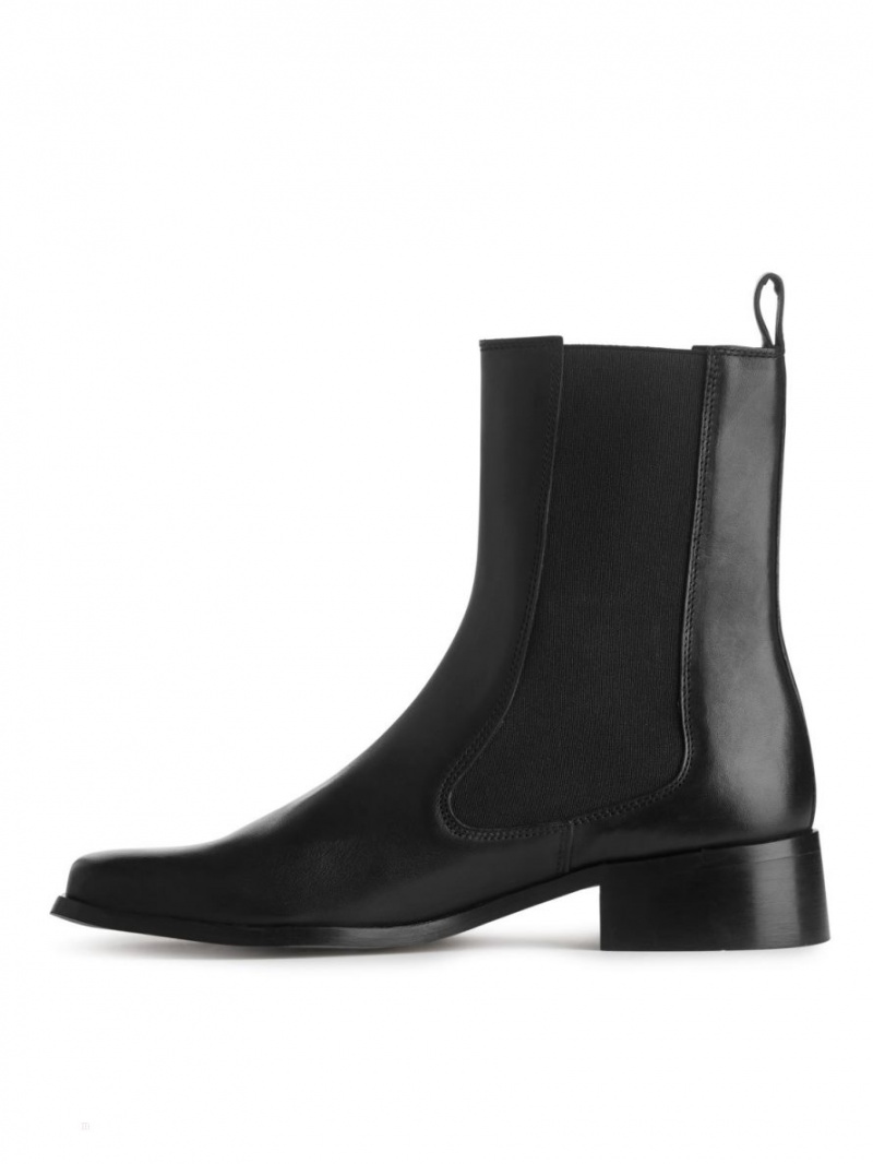 Ghete Chelsea Arket Square-Bombeu Dama Negrii | Romania-TGPA93587