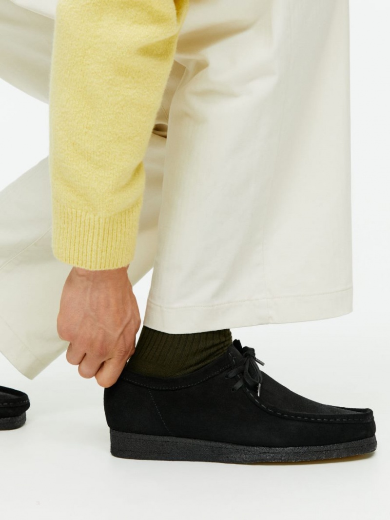 Ghete Chukka Arket Clarks Wallabee Barbati Negrii | Romania-YIBX69423