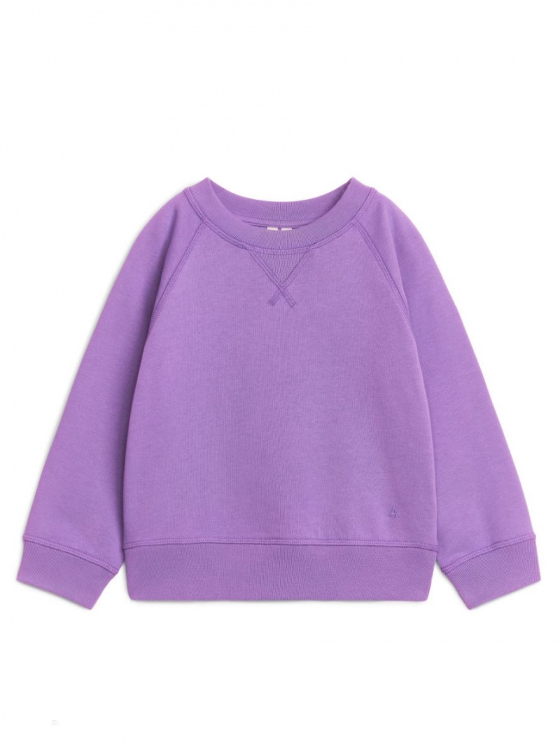 Hanorac Arket Bumbac Fete Violet | Romania-GNZK32859