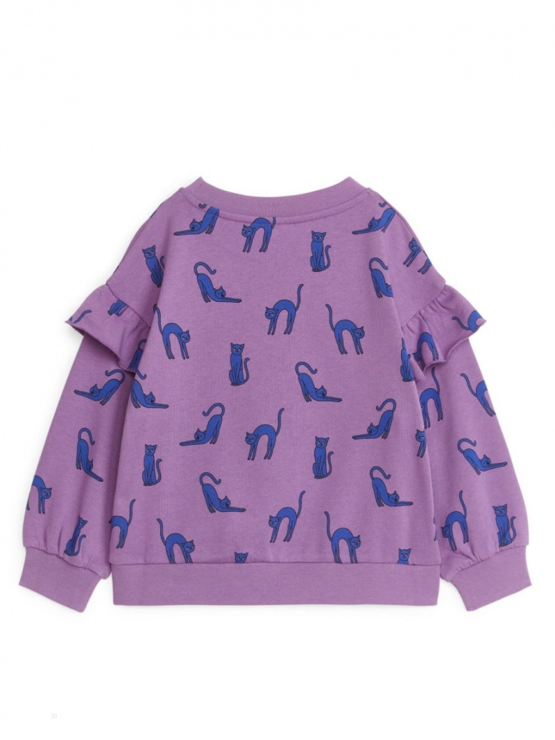 Hanorac Arket Frill Fete Violet | Romania-JLIS91260