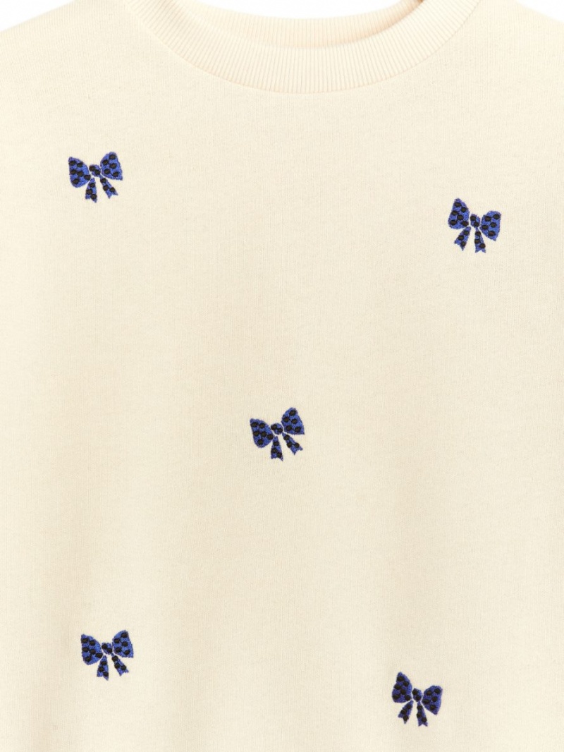 Hanorac Arket Oversized Embroidered Fete Albi | Romania-CBJA01237