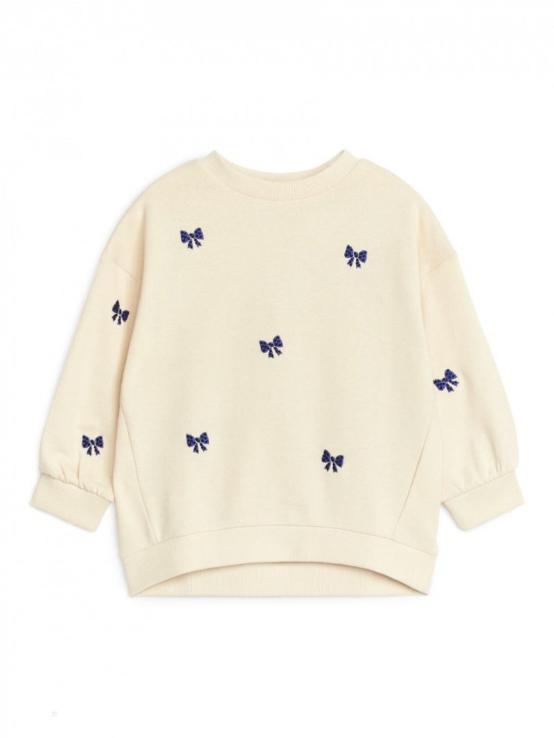 Hanorac Arket Oversized Embroidered Fete Albi | Romania-CBJA01237