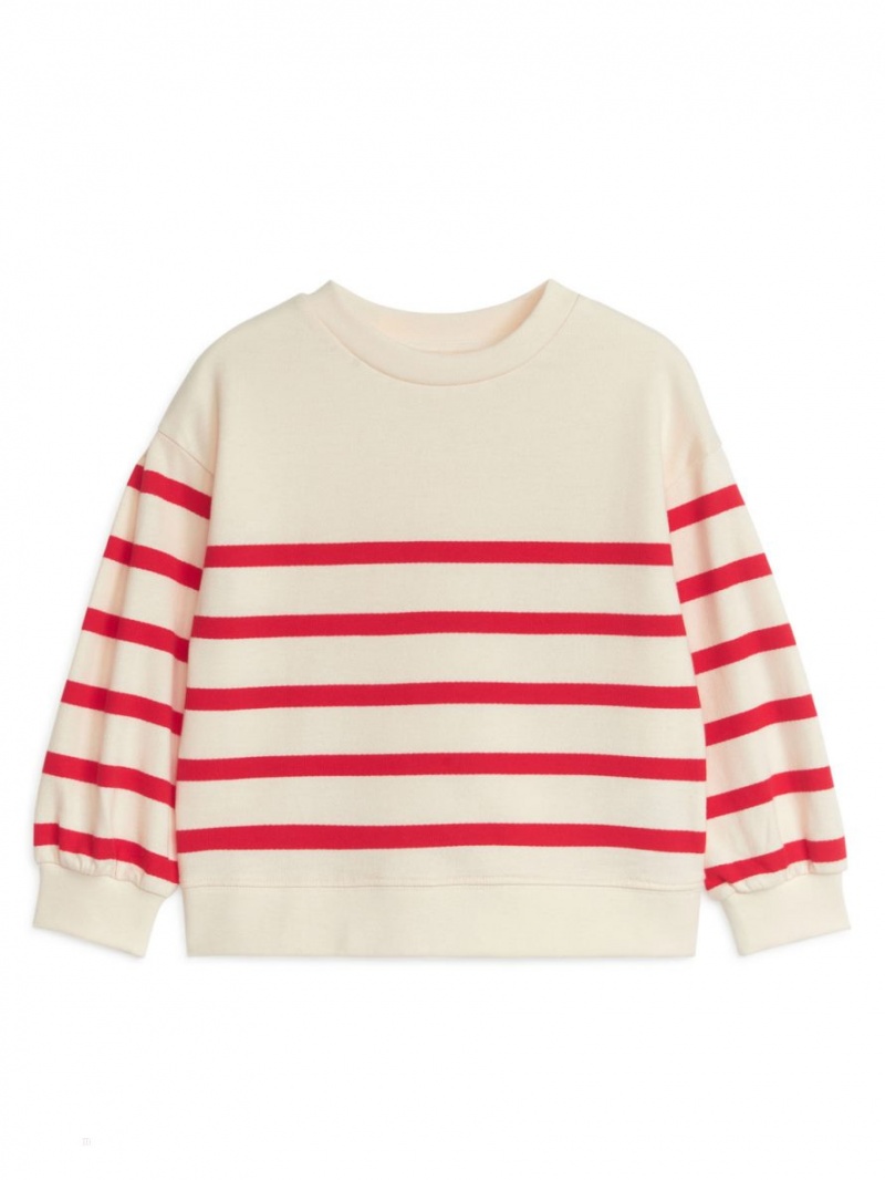Hanorac Arket Puff Sleeve Fete Albi Rosii | Romania-DMUK76895