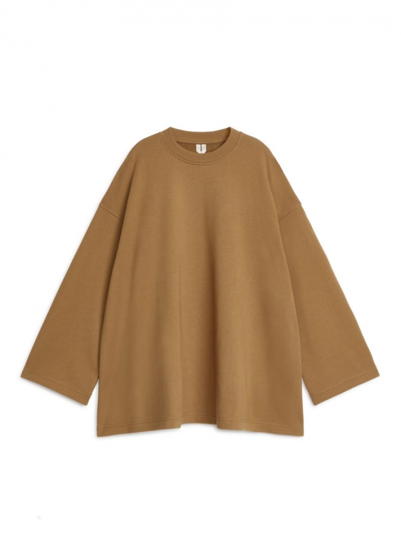 Hanorac Arket Relaxed Bumbac Dama Maro | Romania-QKJH75146
