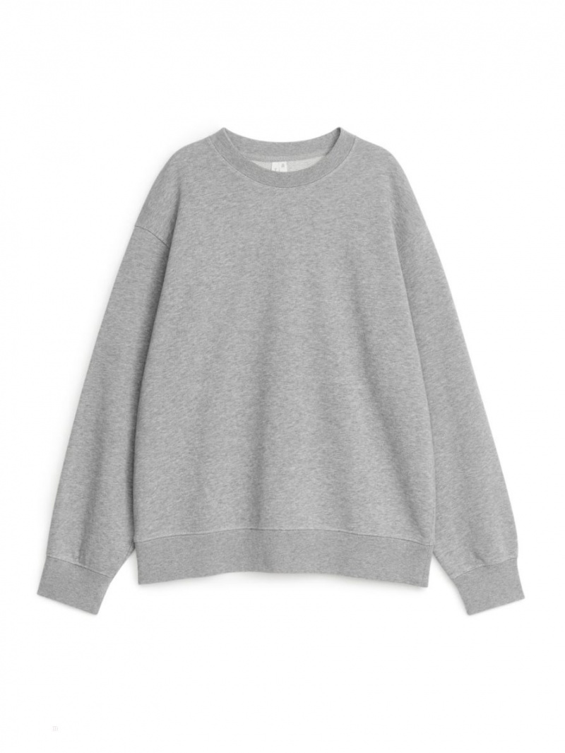 Hanorac Arket Relaxed Terry Dama Gri | Romania-CWJR26514