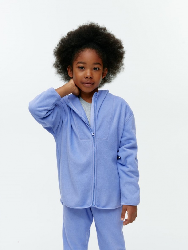 Hanorac cu Gluga Arket Fleece Fete Albastri | Romania-NSOE42503