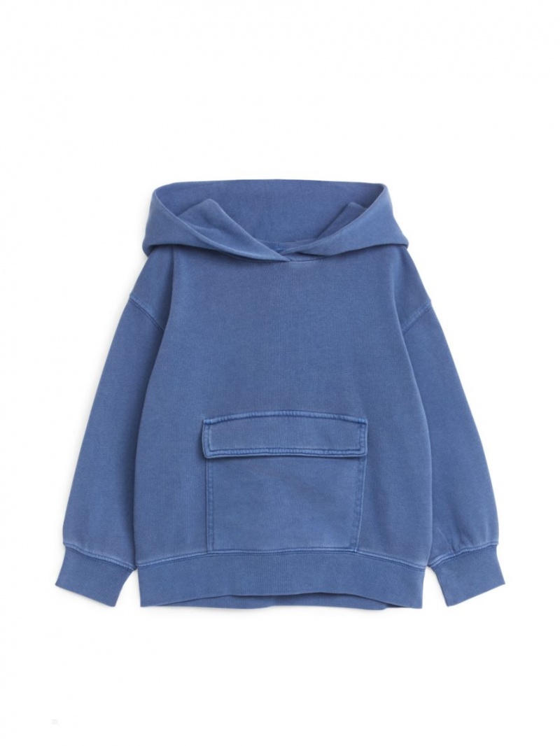 Hanorac cu Gluga Arket Front-Pocket Baieti Albastri | Romania-BEQN23051