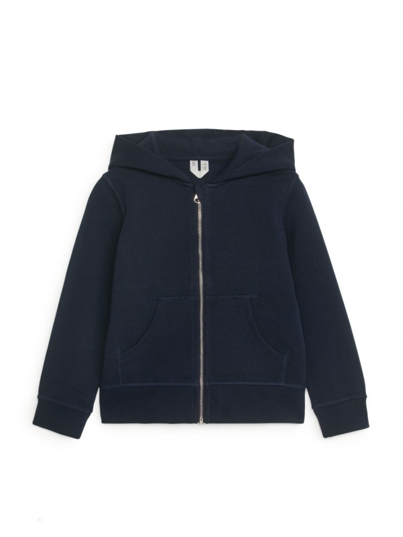 Hanorac cu Gluga Arket Zip Fete Albastri Inchis | Romania-YBWD92687